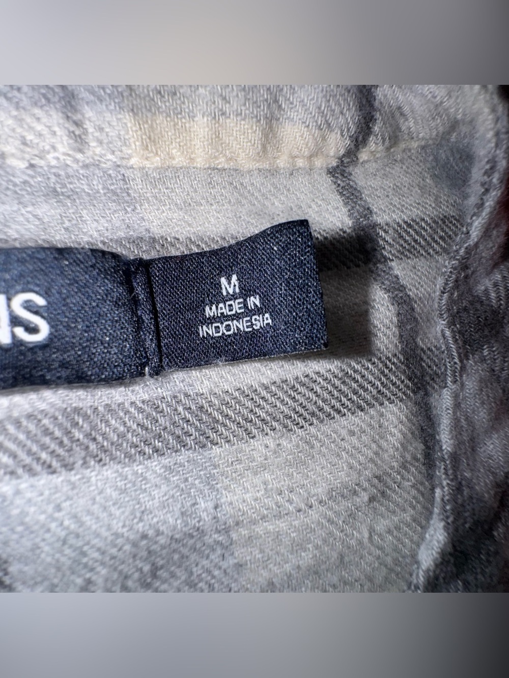 Calvin Klein Women’s Cotton Flannel Shirt Plaid Collarless Roll Tab Sleeve Med - Picture 10 of 16